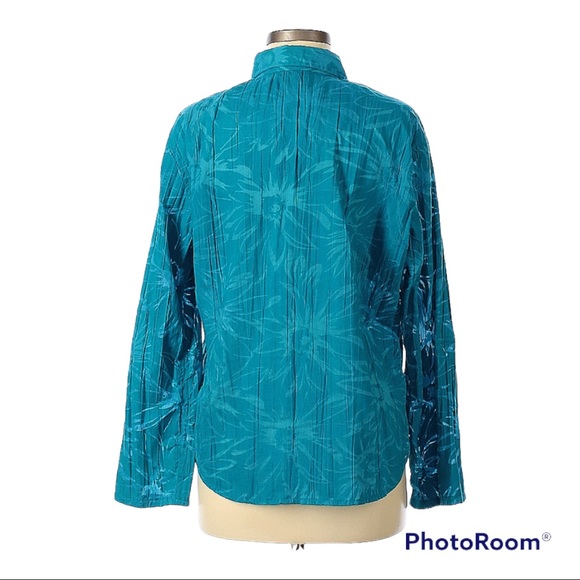 Additions By Chico's Long Sleeve Blouse Botton Down Size Med (1) - Picture 2 of 5